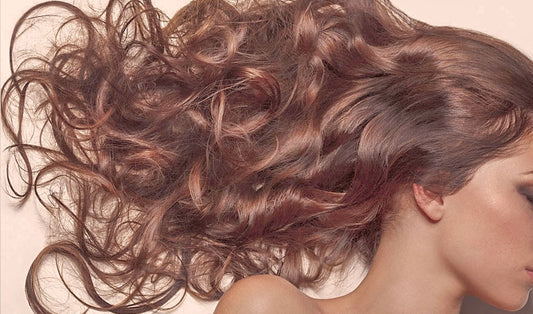 beauty with long wavy hair