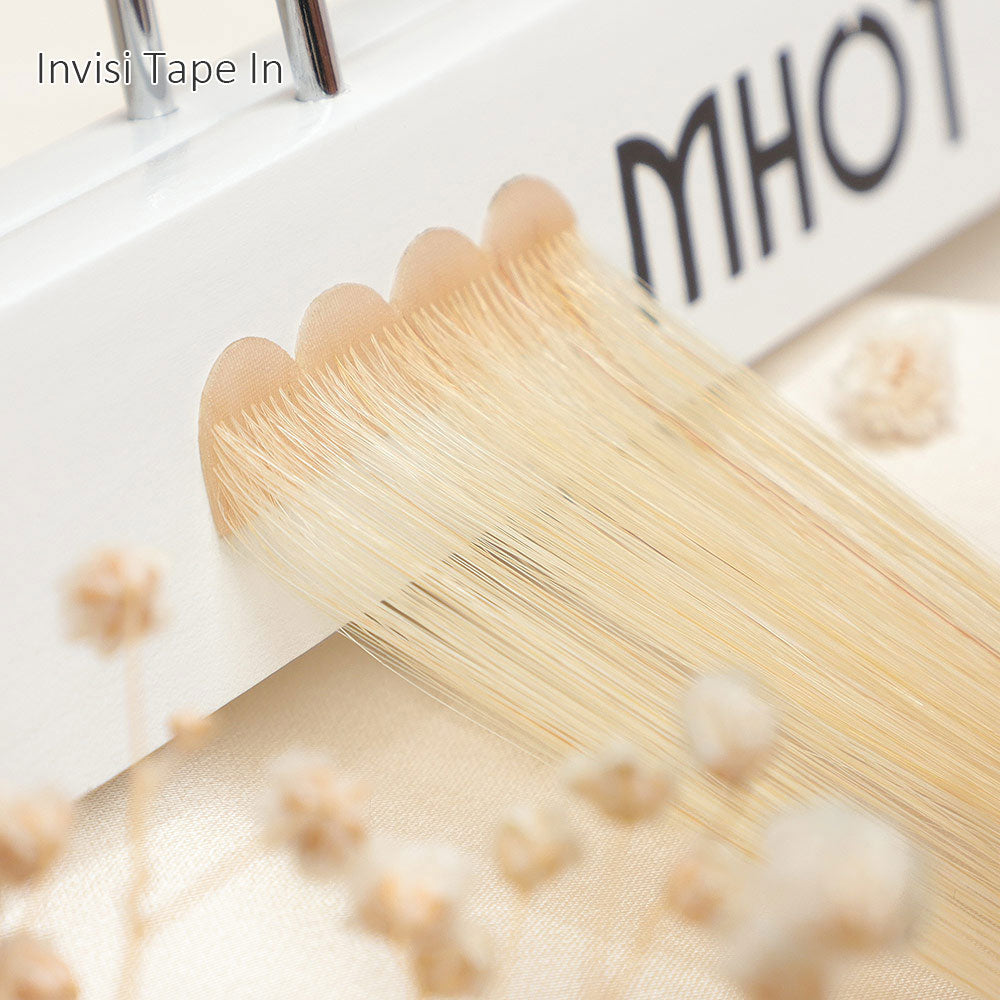 blonde tape in hair extensions