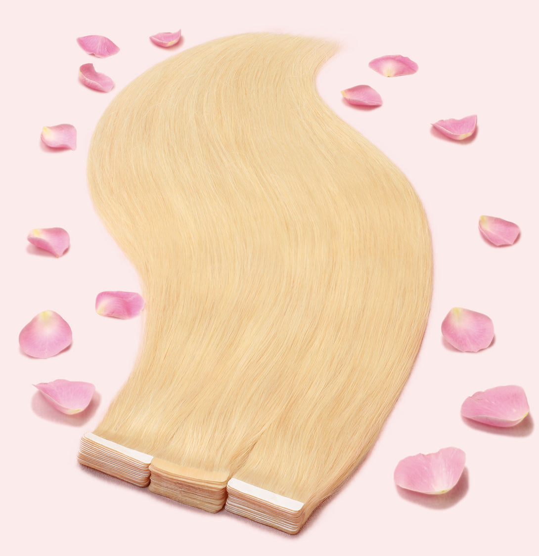 classic blonde tape in hair extensions