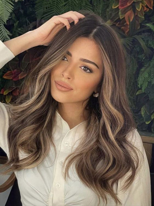 chocolate brown balayage hair color women