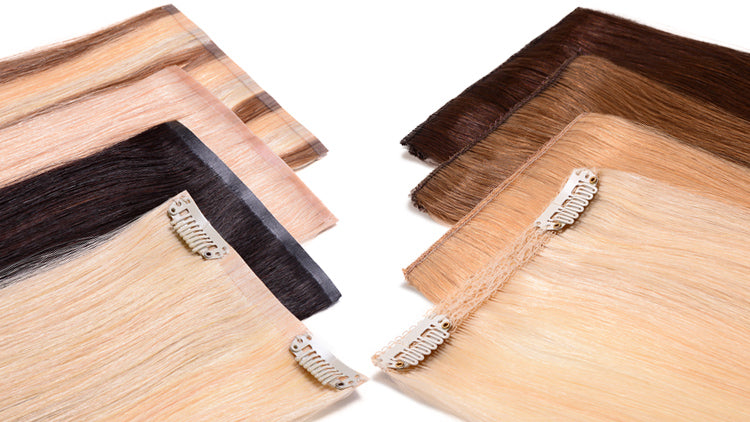 Clip in hair extensions