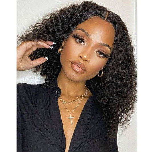 5x5 Skinlike HD Lace Closure Wig Bob Deep Wave Hair Natural-Pre-Plucked Hairline
