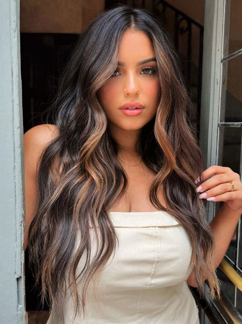 Off Black Balayage color hair