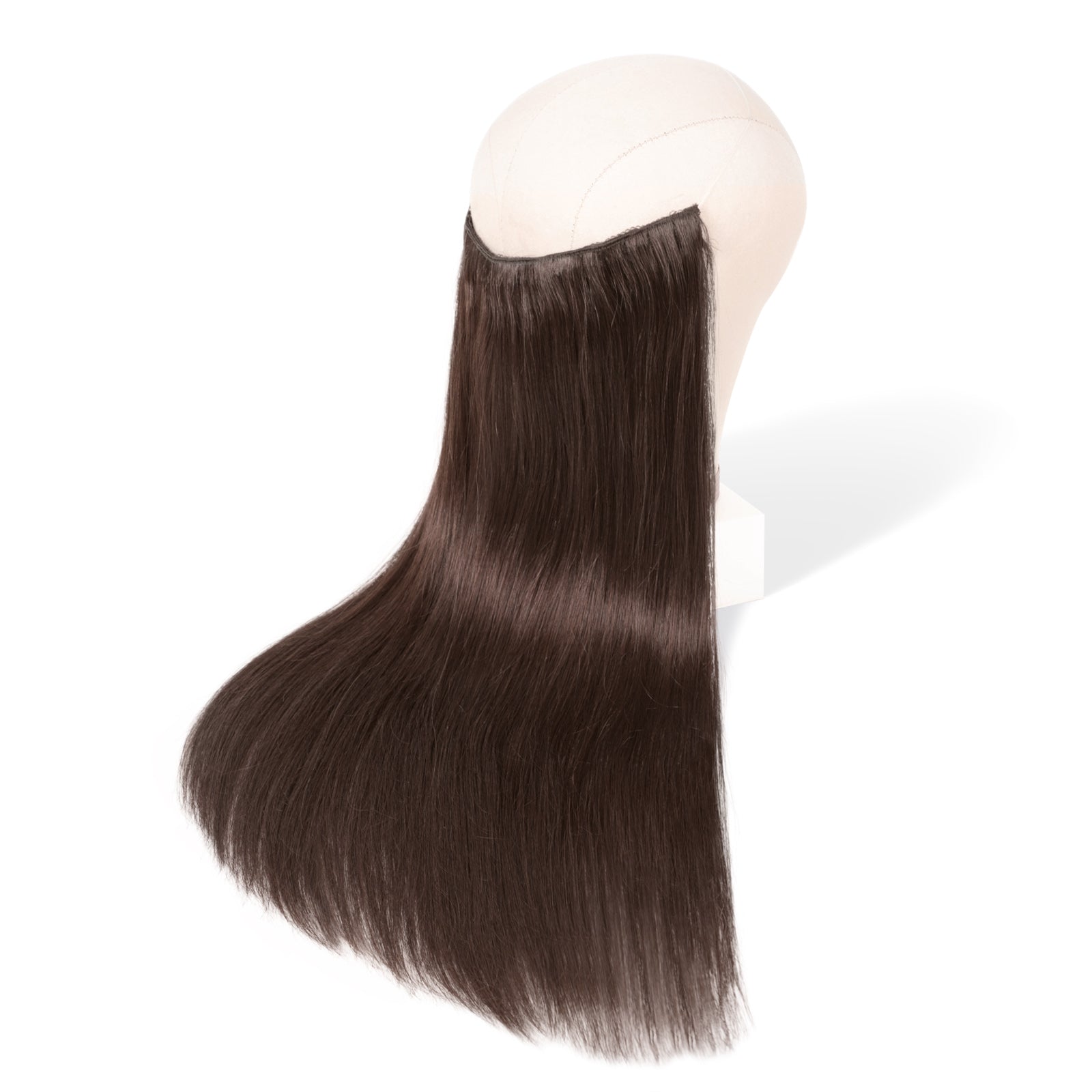Chocolate Brown Halo Real Remy Hair Extensions For Thin, Fine Hair ...