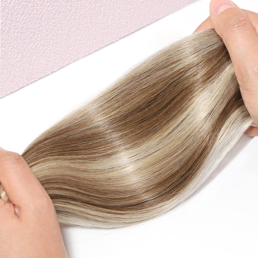 Human hair extensions clearance clip on blonde