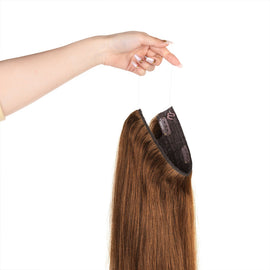 chestnut brown halo remy human hair extensions