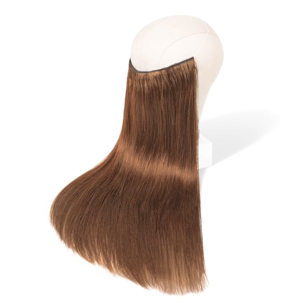 chestnut brown halo remy human hair extensions