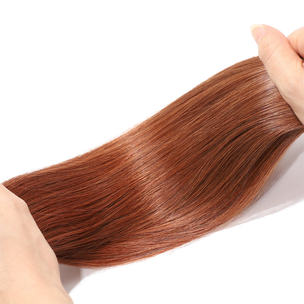 dark auburn brown #33 tape in remy hair extenions