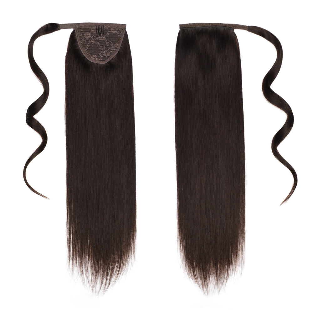 Dark Brown (2) Clip-Ins Silky Straight